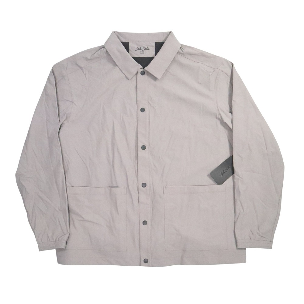 Bad Birdie Coach Jacket Mens XXL Smoke‎ Golf 4-Way Stretch Lined Snap Front NWT